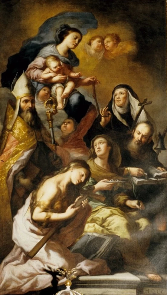 Dipinto con Madonna della cintura dell'altare delle monache - Schio, Vicenza